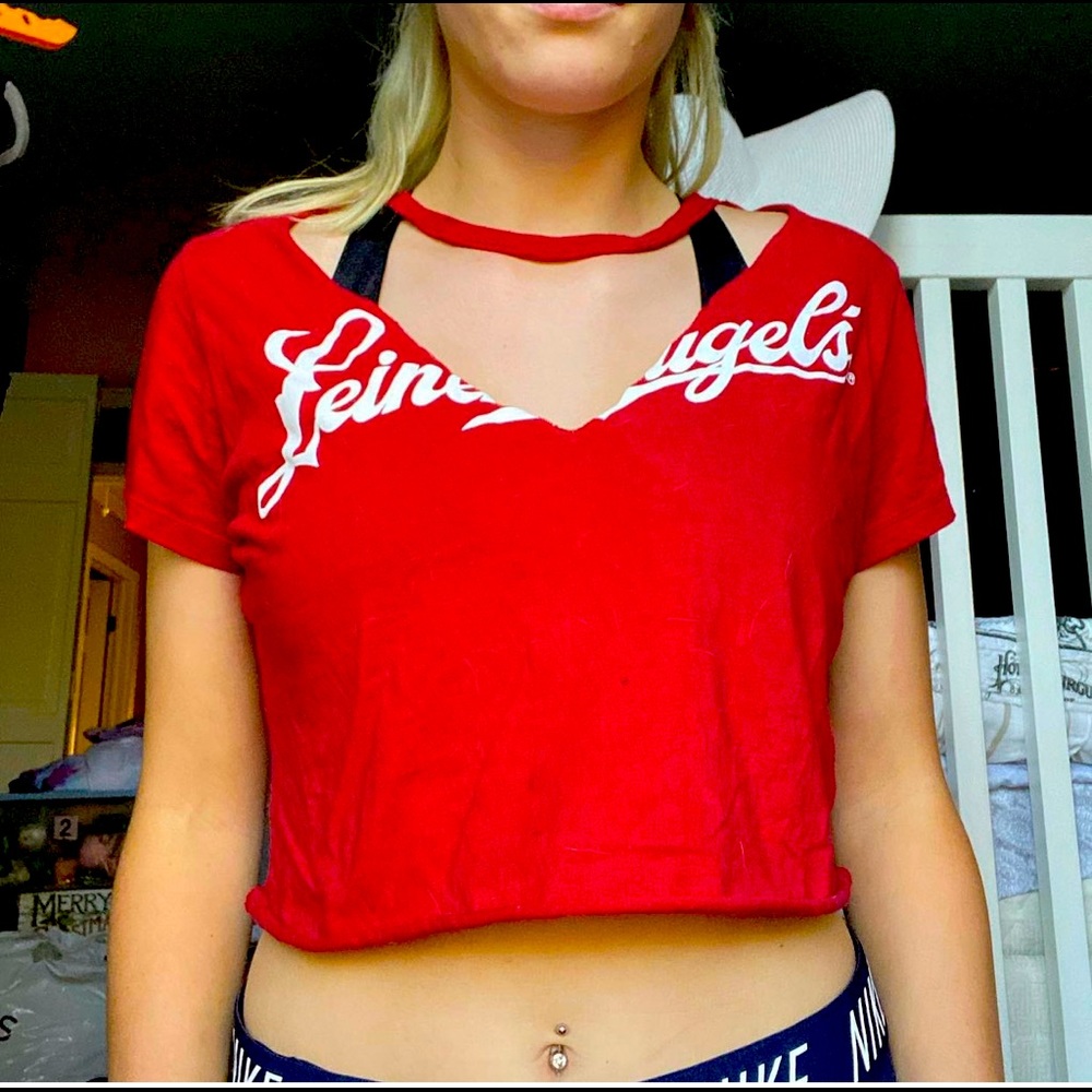 Cute Leinenkugel crop top awesome darty essential
